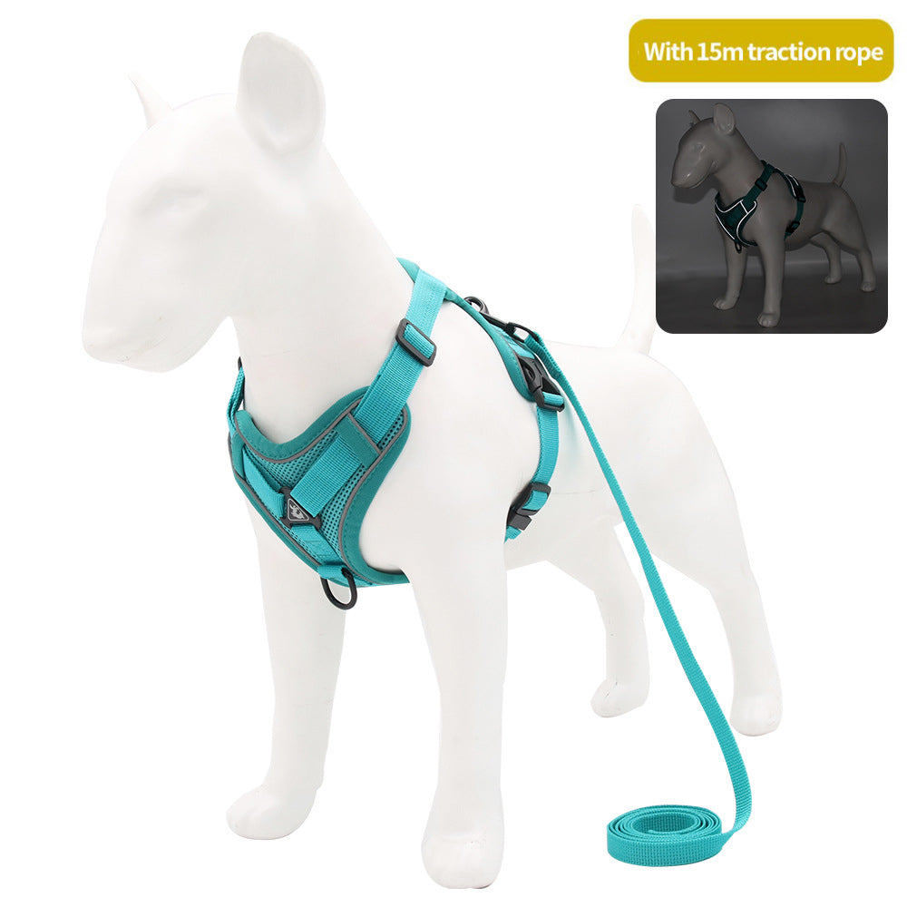 Reflective Mesh Dog Harness & Leash
