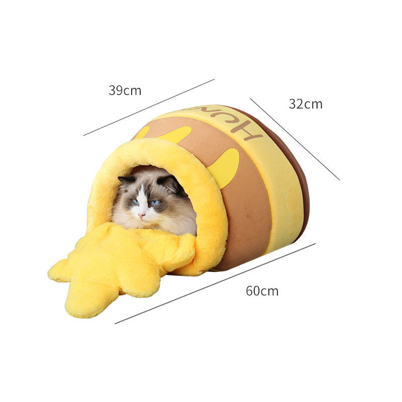 Honey Jar Warm Winter Cat Bed