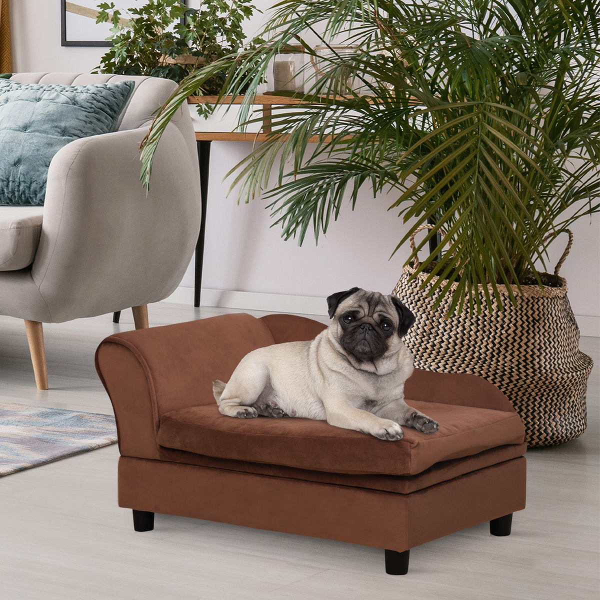 Storage Pet Sofa Bed Brown (view 8)