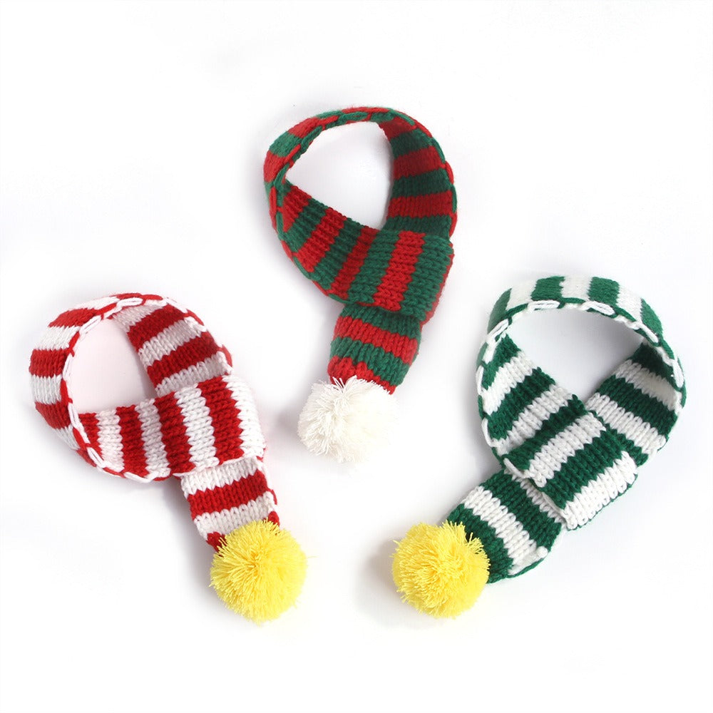 Knitted Christmas Pet Scarf