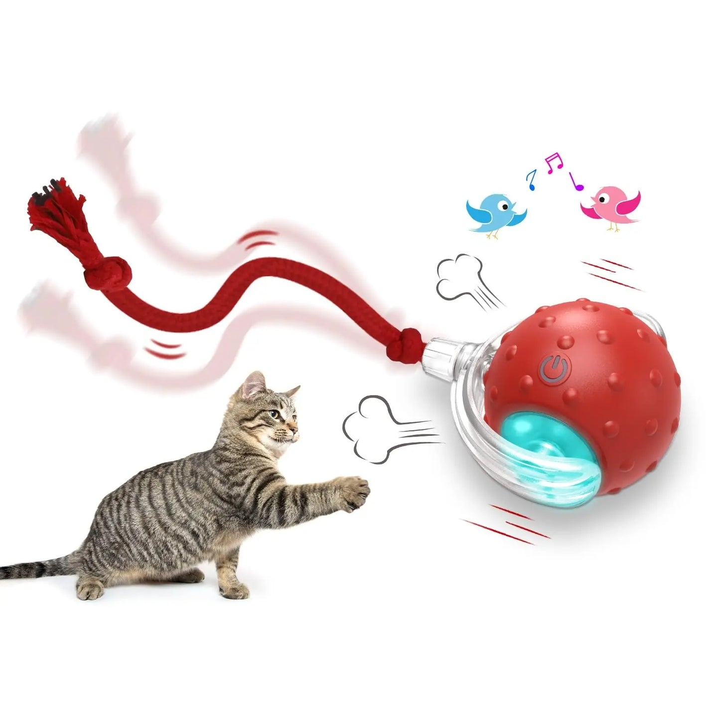 Self-Driving Motorized Rolling Cat Ball