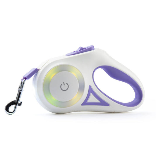 LED Glow Retractable Dog Leash with Auto Retraction