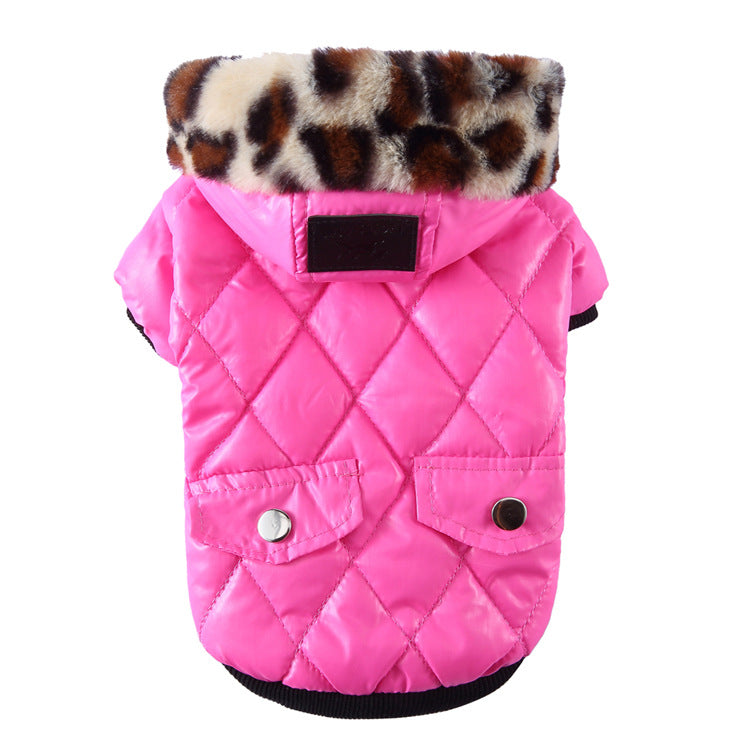 Fur Collar Fleece Dog Coat