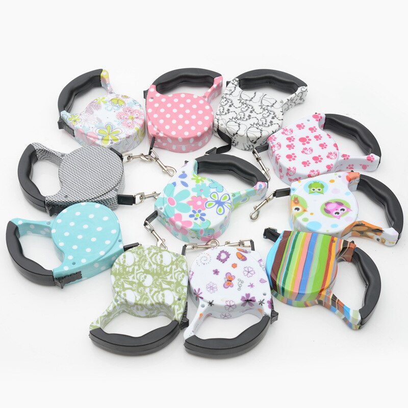 Patterned Retractable Dog Leash