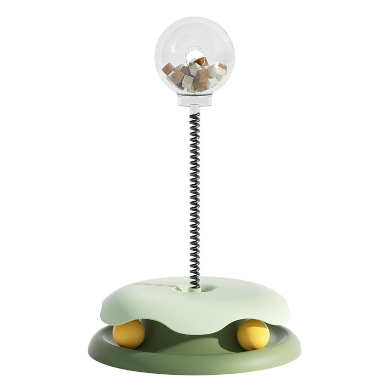Cat Treat Turntable & Spring Ball Toy