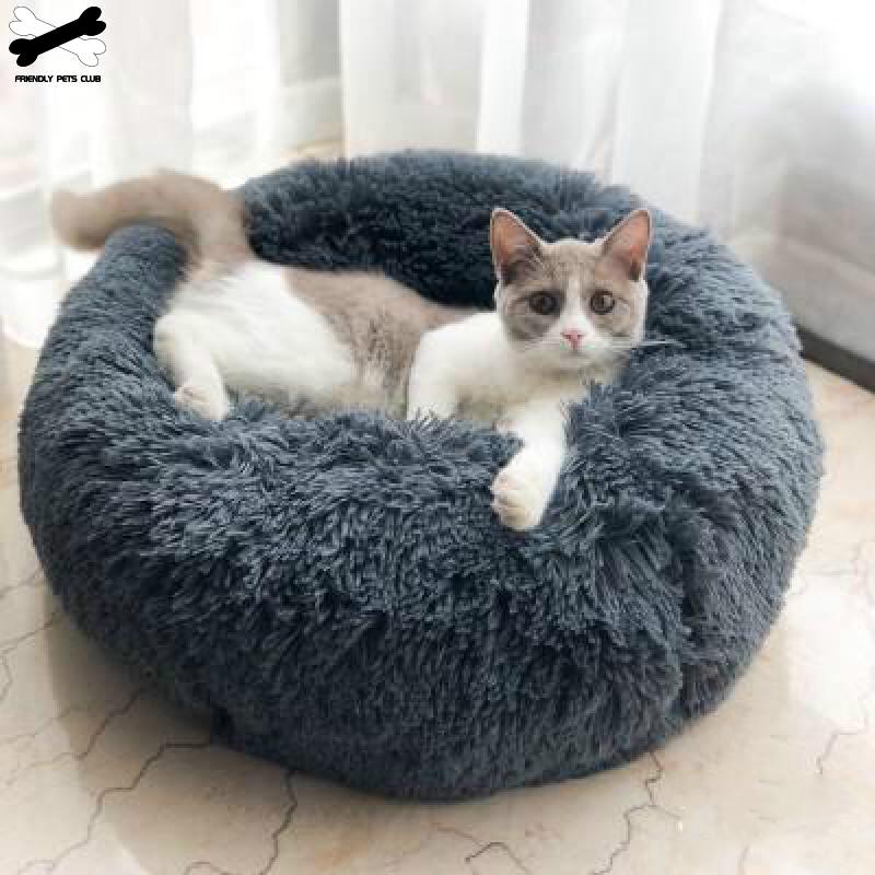 Donut Cuddler Round Dog and Cat Bed Ultra-Soft Corduroy