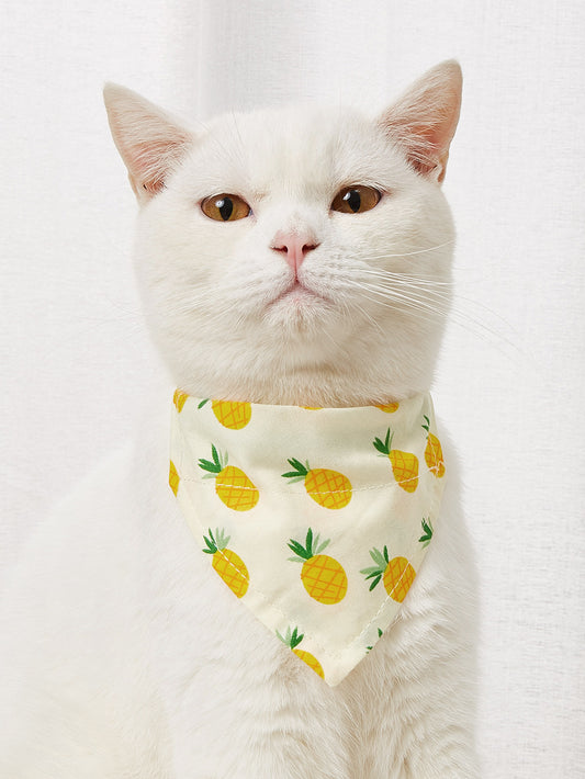 Cartoon Print Cotton Triangle Bandana Bib Collar for Dogs and Cats