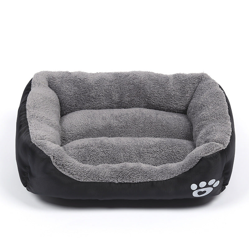 Cozy Soft Fleece Pet Bed with Waterproof Non-Slip Bottom for All Sizes