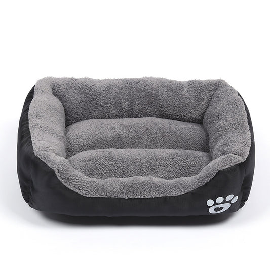 Cozy Soft Fleece Pet Bed with Waterproof Non-Slip Bottom for All Sizes
