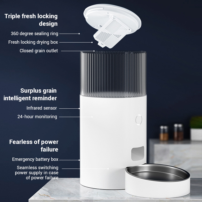 Smart App Pet Feeder, Steel Bowl