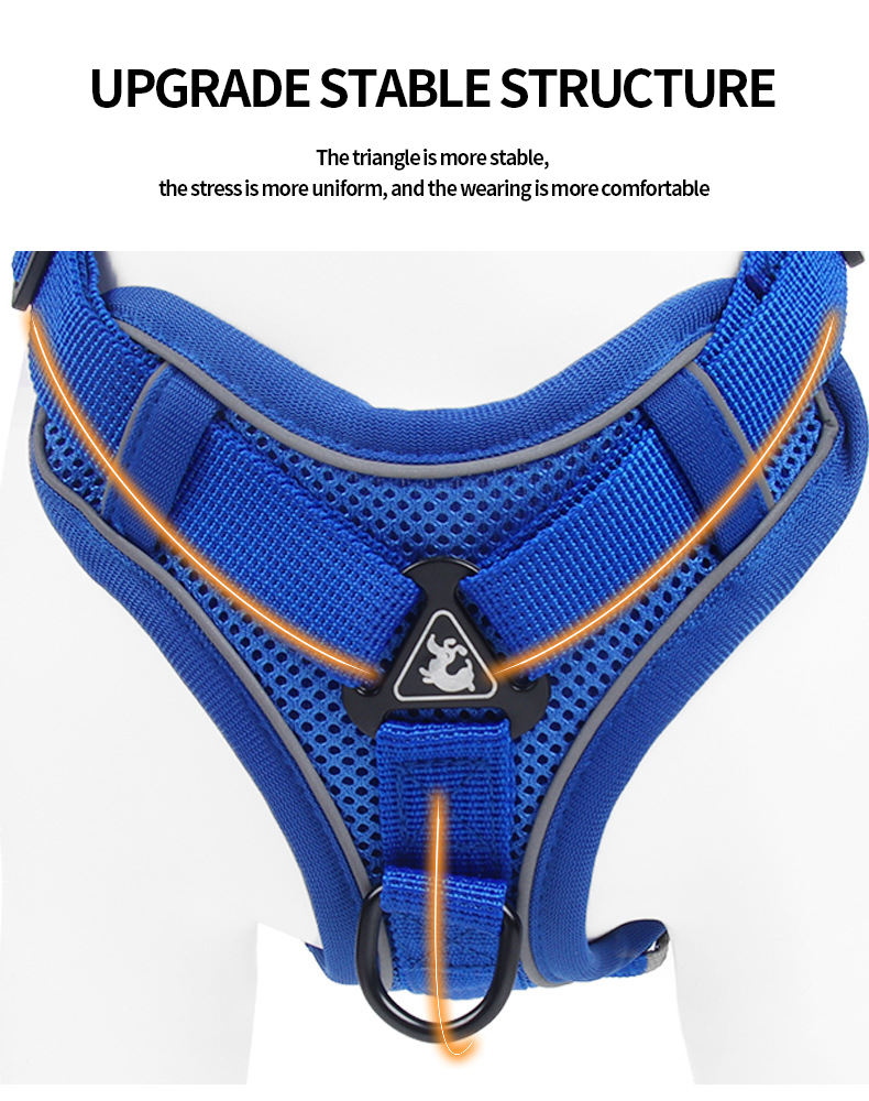 Reflective Mesh Dog Harness & Leash