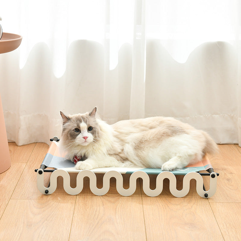 Breathable Elevated Pet Camp Cot Bed for Dogs and Cats