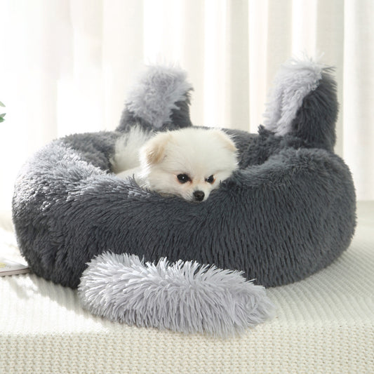 Rabbit Ear Plush Pet Bed for Dogs and Cats