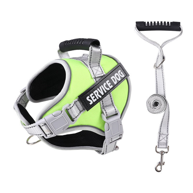 Vest-Style Dog Harness & Traction Rope