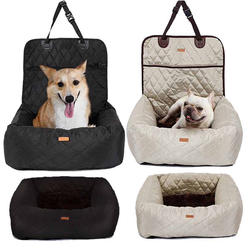 Foldable 2-in-1 dog car seat pad and carrier mattress protect your car