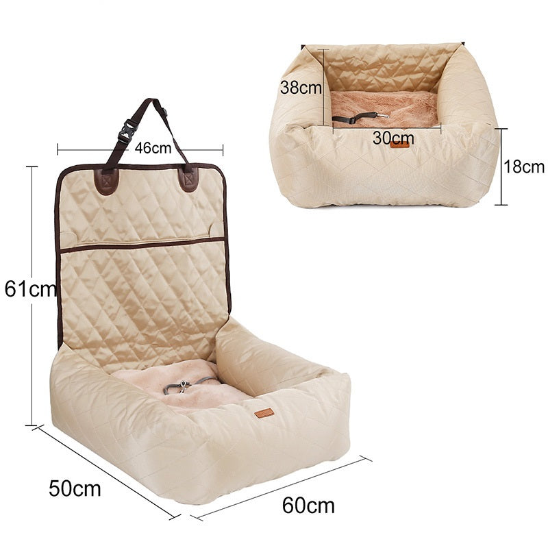 Foldable 2-in-1 Dog Car Seat Pad