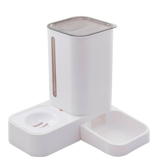 Automatic Double Bowl Pet Feeder with Gravity Dispenser