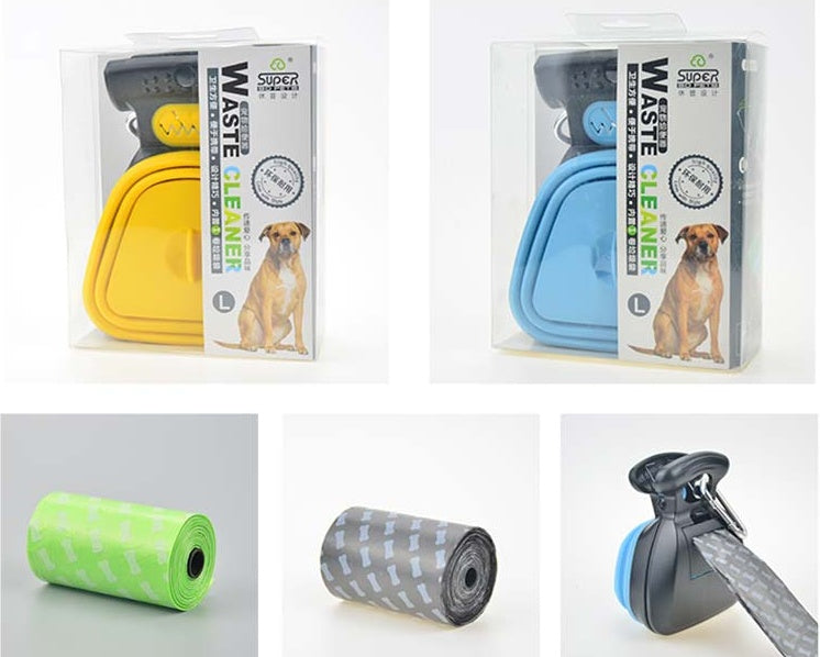 Foldable Dog Pooper Scooper with Waste Bags