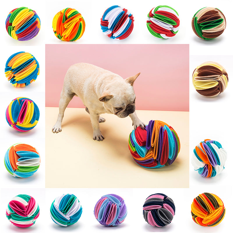 Sniff, Search, Repeat Foldable Snuffle Ball Enrichment Toy for Dogs