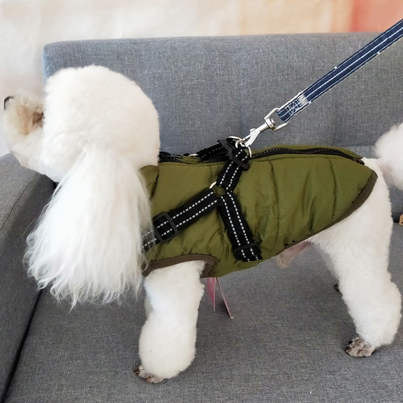 2-in-1 winter dog coat available in all sizes
