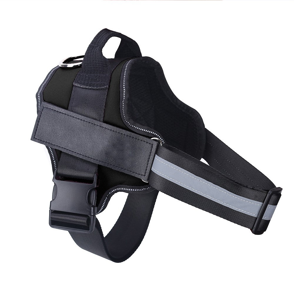 Reflective dog harness with personalized patch options
