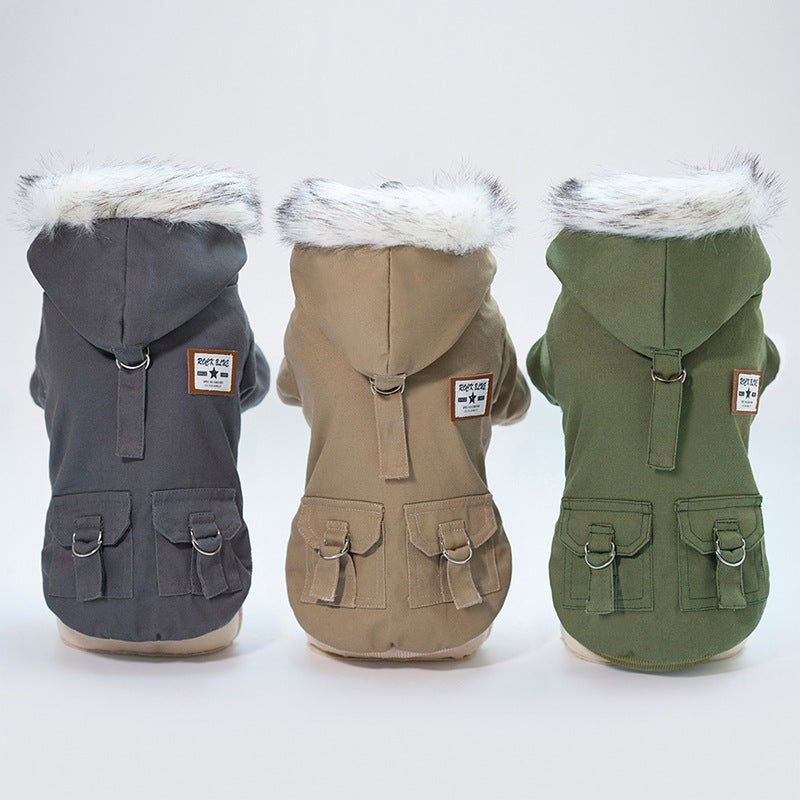 Small Dog, Big Warmth Hooded Wool Dog Coat for Small Breeds