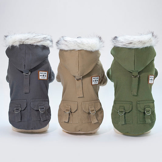 Small Dog, Big Warmth Hooded Wool Dog Coat for Small Breeds