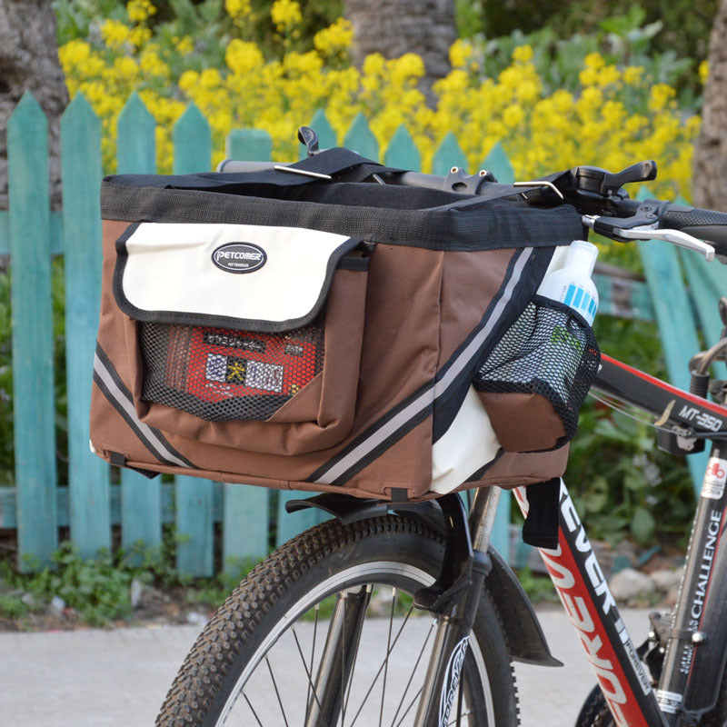Removable Handlebar Pet Bike Basket Carrier