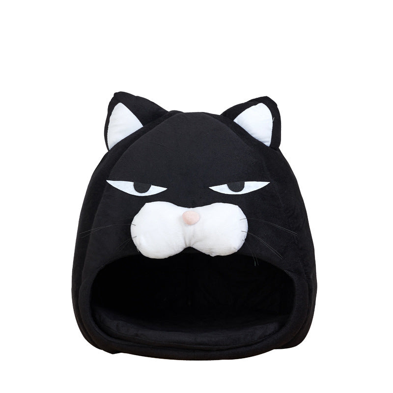 Stylish Plush Cat House Bed