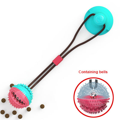 Silicone dental chew toy with suction cup base multiple styles