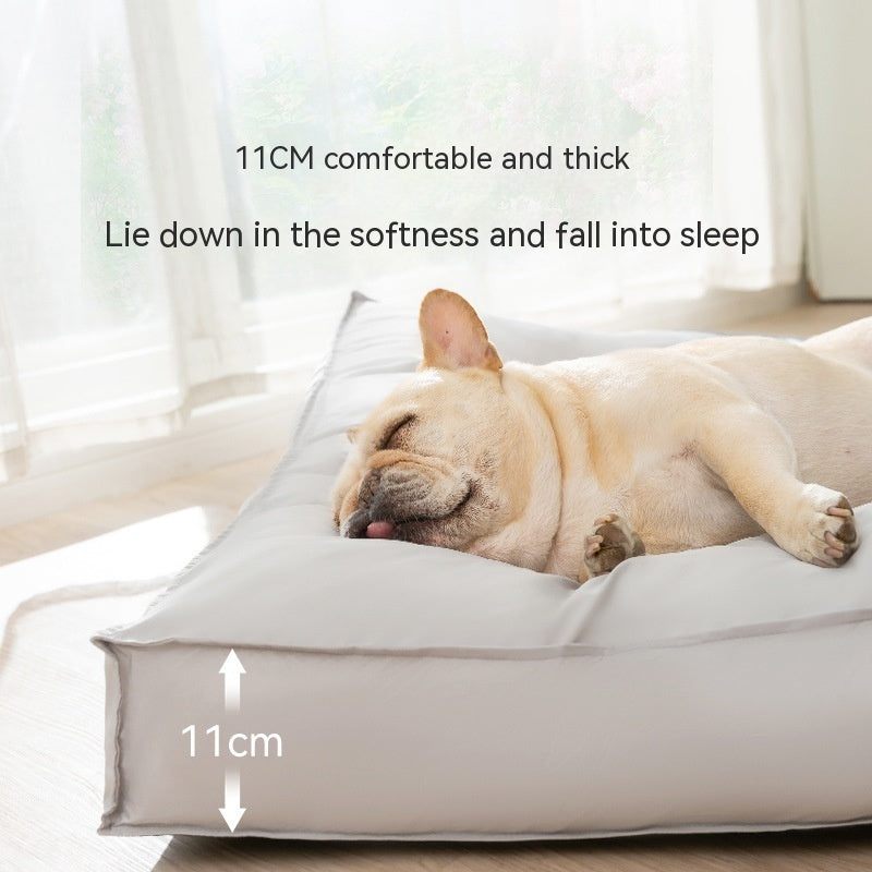 Pet memory foam sleeping mat with waterproof outer shell
