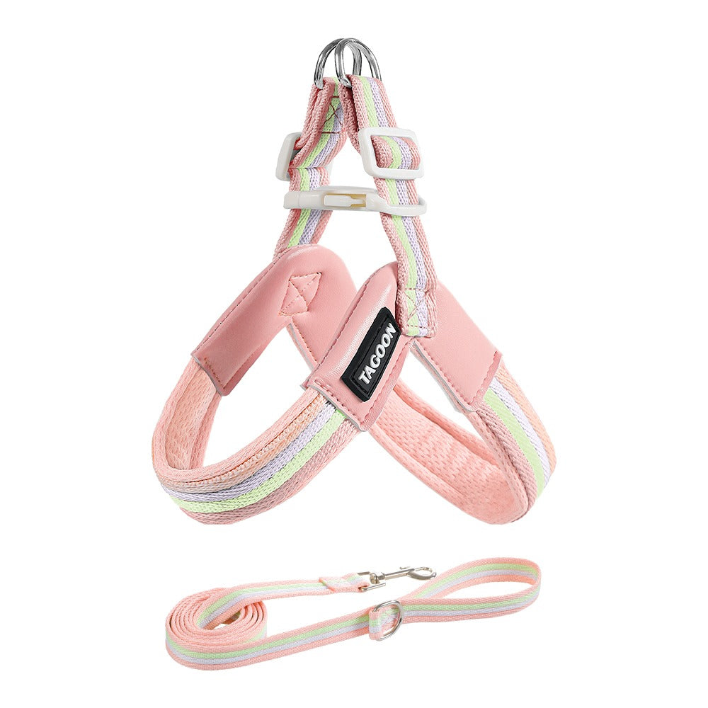 Vest-Style Dog Harness with Leash