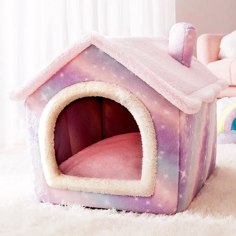 Soft Coral Fleece Pet Bed