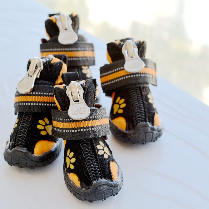 Suede Waterproof Non-Slip Dog Boots