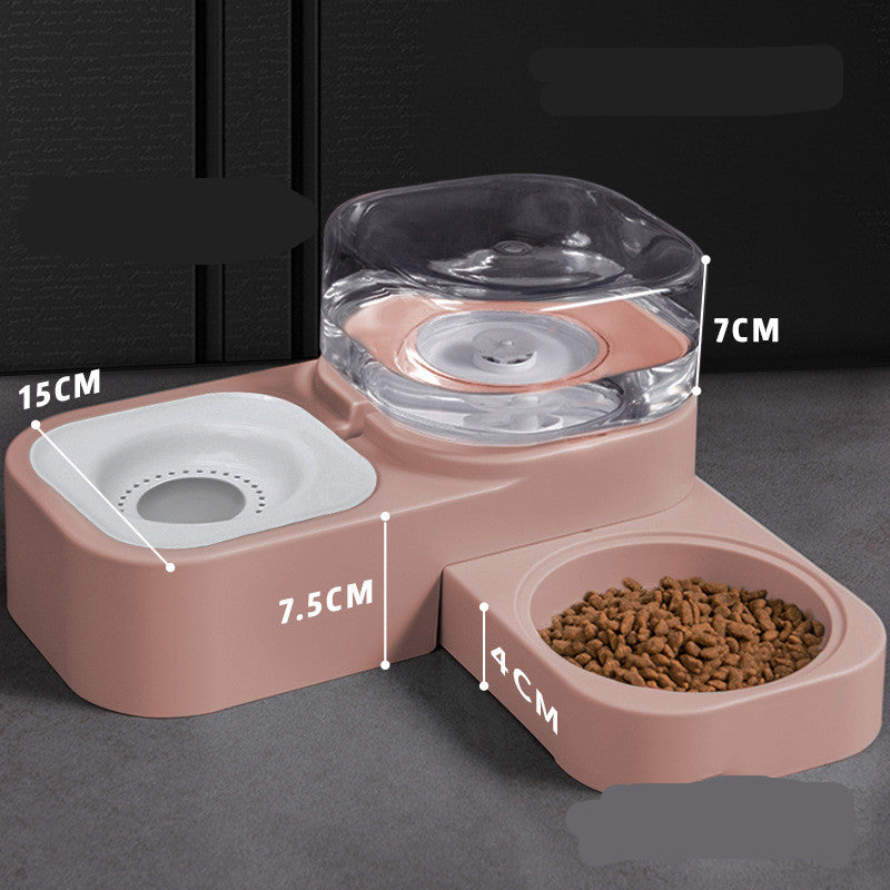 Automatic gravity pet feeder showing food dispensing mechanism