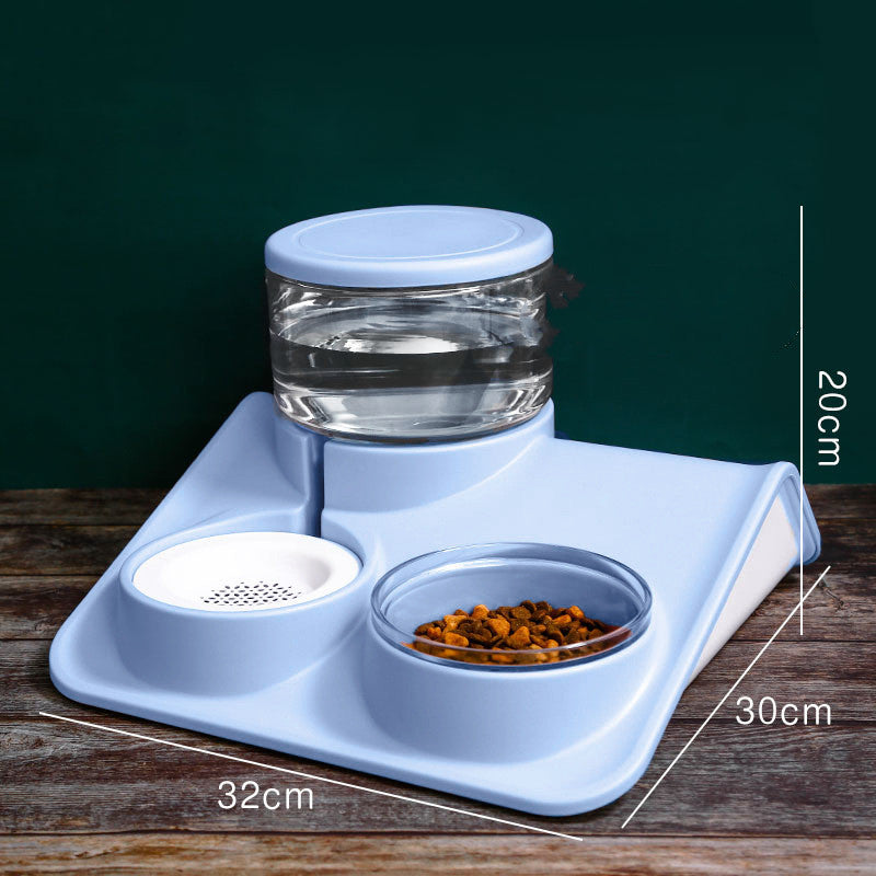 Cordless gravity pet feeder with large capacity food container