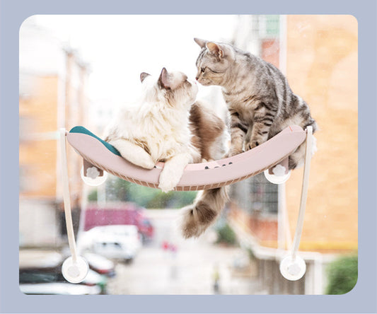 Your Cat's Window Seat is Here Wall-Mounted Hammock with Scratcher