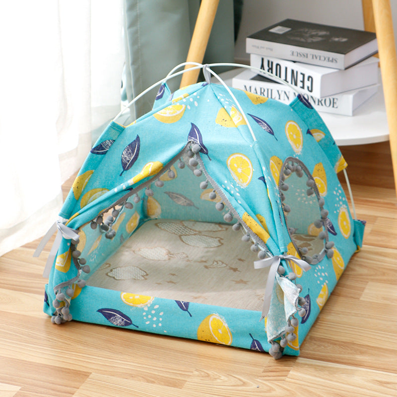 Cat tent bed available in multiple sizes for indoor cats
