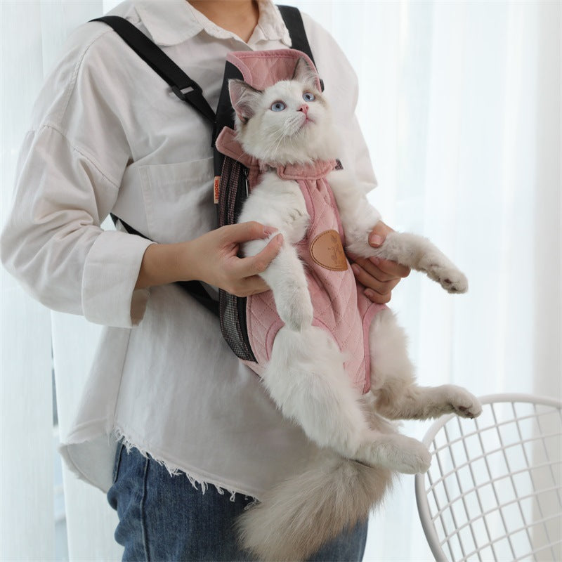 Spring Is Calling and Your Cat Is Coming Portable Canvas Cat Backpack