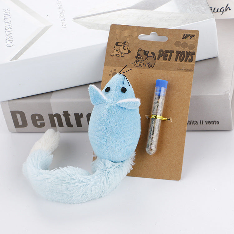 Crinkle Plush Mouse Cat Teaser Toy