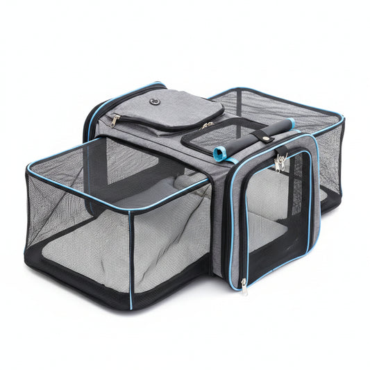 Foldable Pet Travel Carrier, Car-Mounted Bag for Cats & Small Dogs