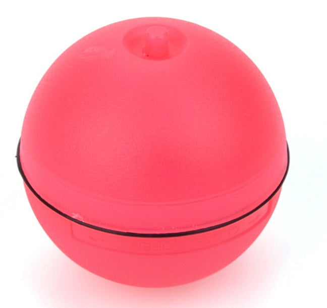 Self-rolling cat toy ball showing LED laser and automatic movement