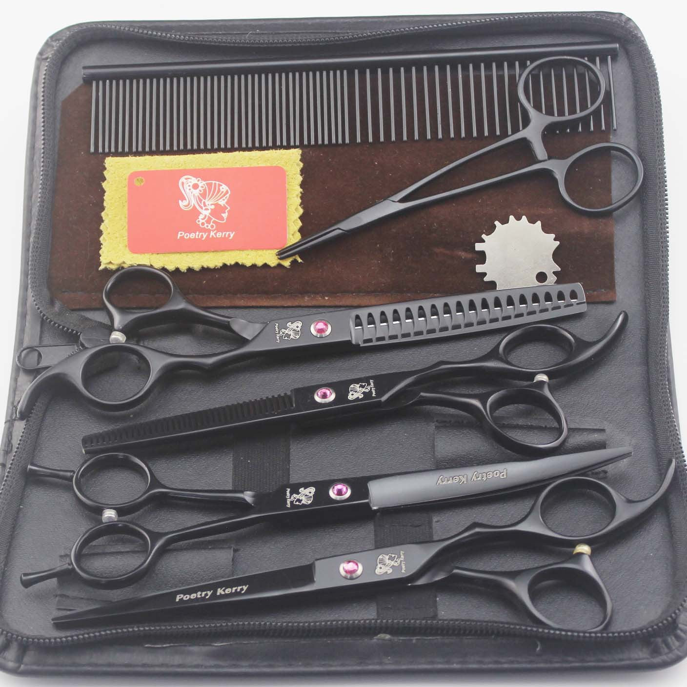 Professional 7-Inch Pet Grooming Scissors Set