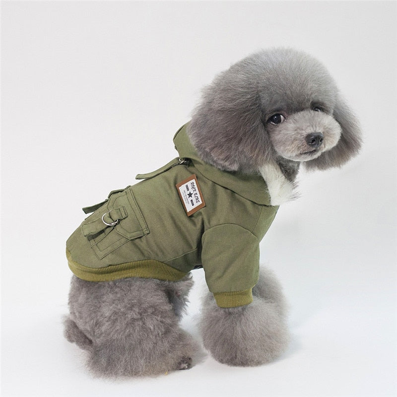 Hooded Wool Coat for Small Dogs
