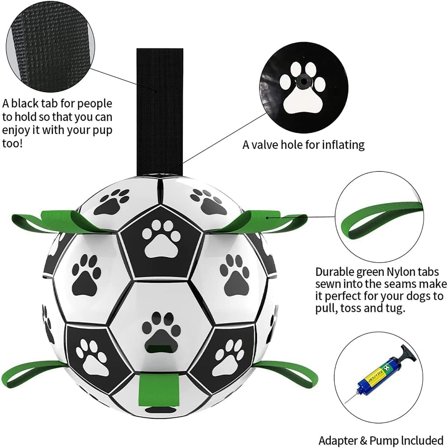 Inflatable Soccer Ball Dog Toy