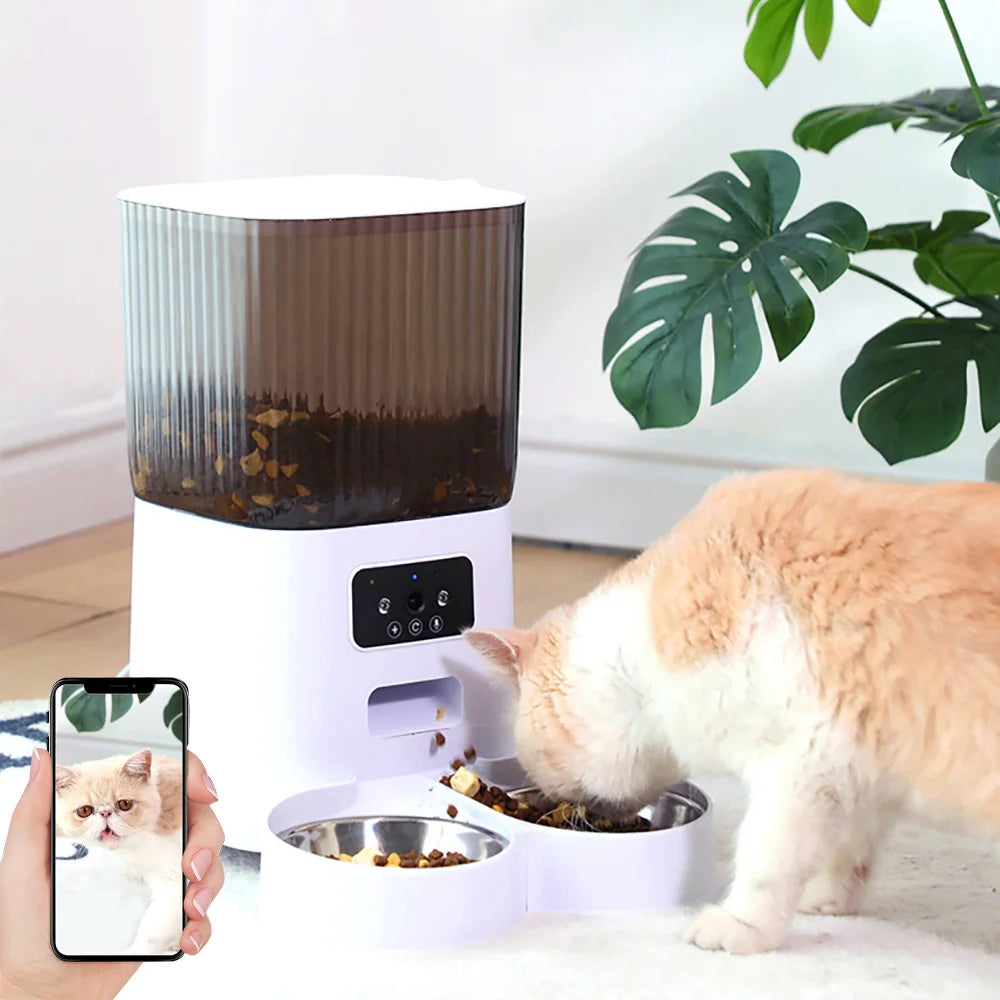 5L Smart WiFi Automatic Pet Feeder with HD Camera and Voice Recorder