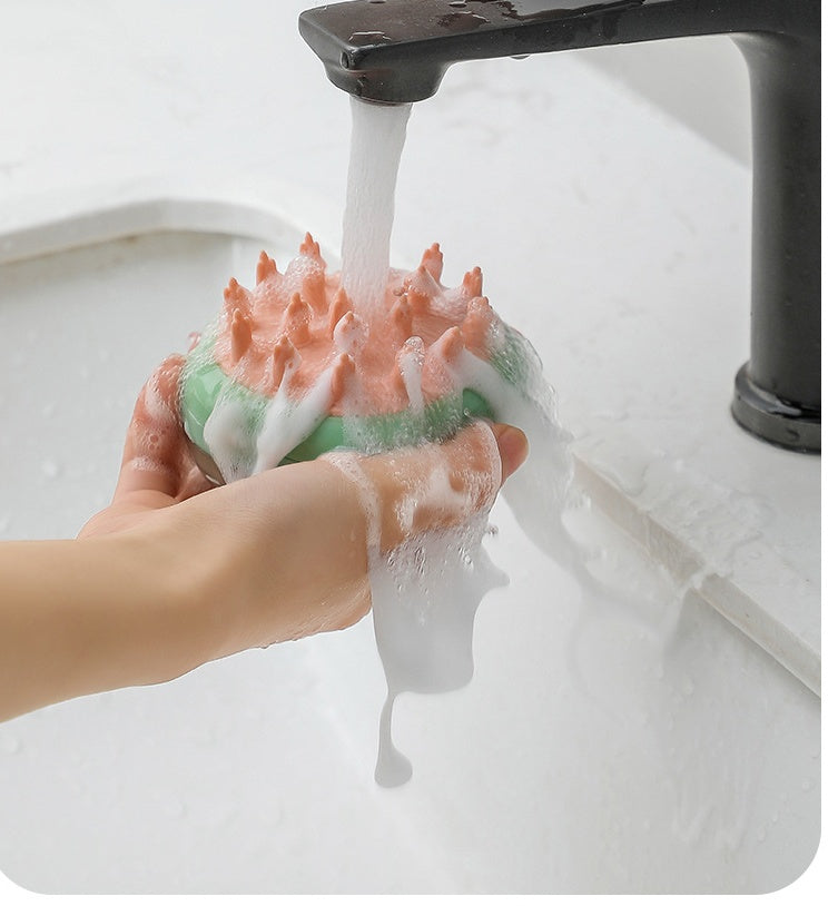 Silicone Soap-Dispensing Pet Bath Brush