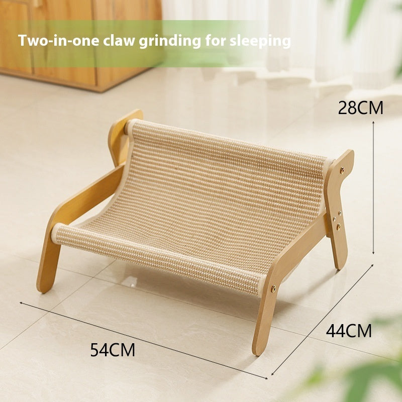 2-in-1 Linen Cat Scratch Lounger