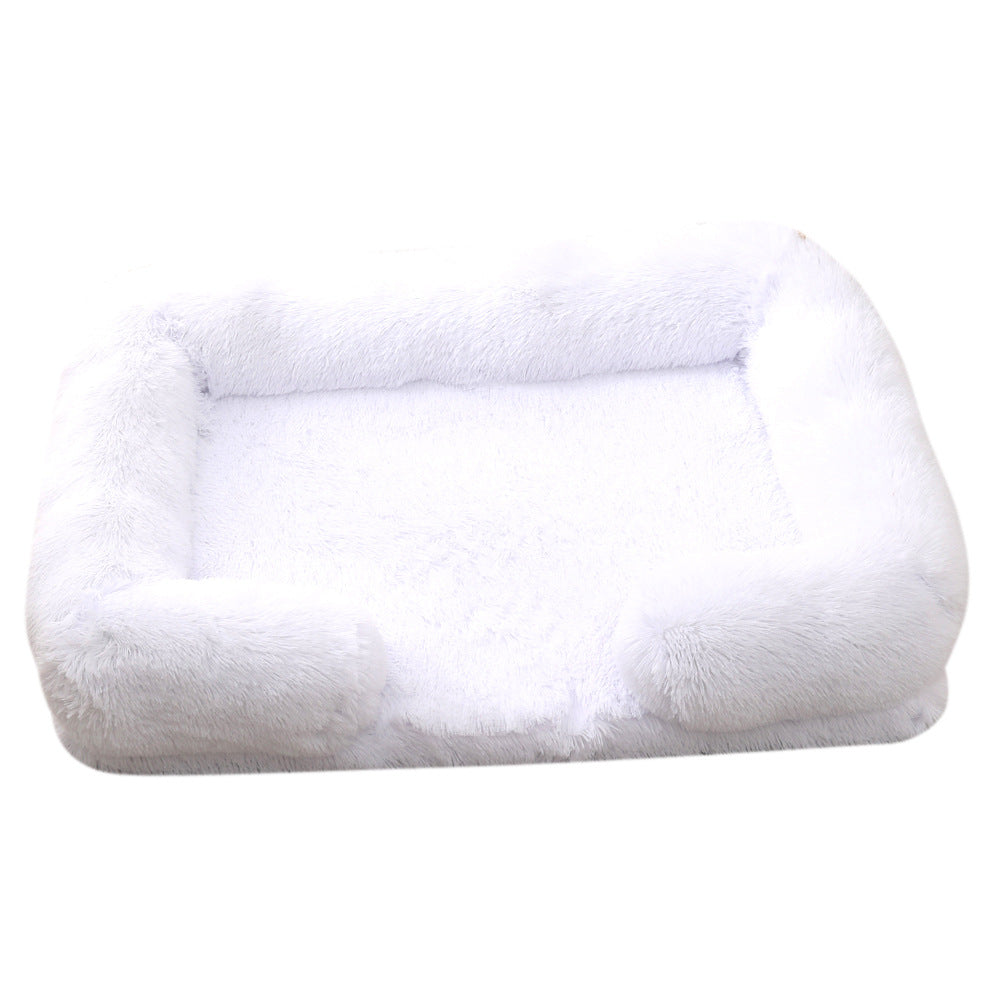 Calming Plush Rectangular Pet Bed