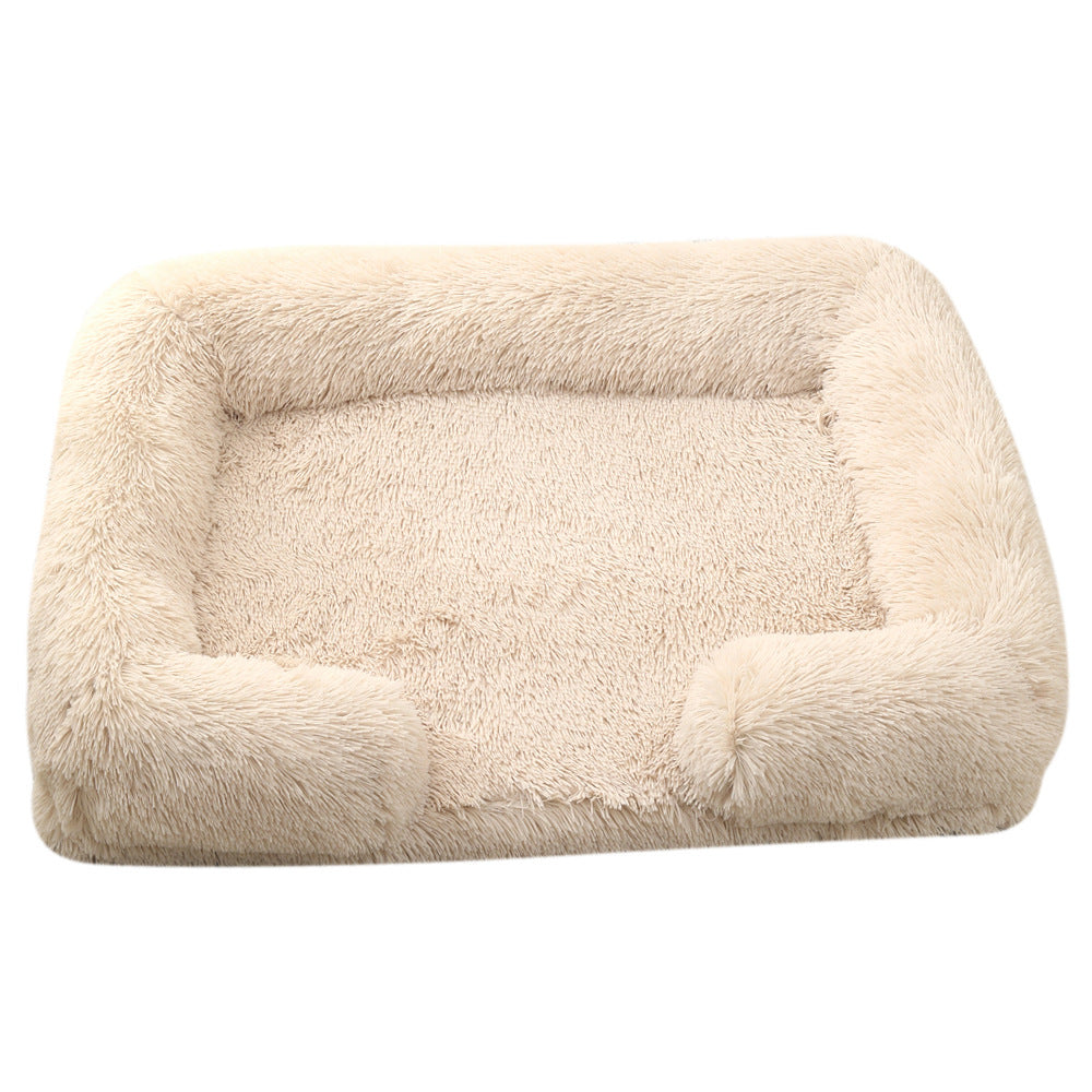 Calming Plush Rectangular Pet Bed